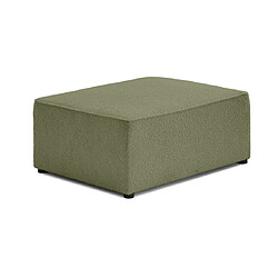 Bestmobilier Topaze - pouf - en tissu bouclette Topaze - pouf - en tissu bouclette - Vert