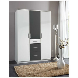 Inside 75 Armoire VOLVERINE 2 portes 1 tiroir blanc 1 porte 2 tiroirs graphite