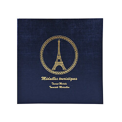 Ac-Deco Classeur de collection Paris - 100 médailles souvenirs - 24,5 x 25 cm - Bleu