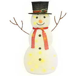 vidaXL Figurine de bonhomme de neige de Noël à LED Tissu 90 cm