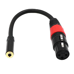 Adaptateur XLR Vers 1/8 Femelle, Câble Mini-jack Symétrique (3,5 Mm) Femelle Vers Microphone, Convertisseur de Cordon de Transformation Stéréo TRS Ver