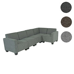 Mendler Modular Sofa-System Ensemble de canapés Lyon 5, tissu/textile ~ gris 