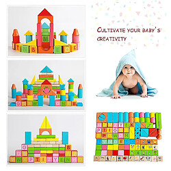 Universal 100pcs/set de jouets de blocs de construction pour enfants en bois jouets en bois pour l'éducation précoce