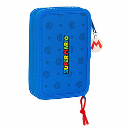 Avis Plumier double Super Mario Play Bleu Rouge 12.5 x 19.5 x 4 cm (28 Pièces)