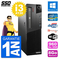 PC Lenovo ThinkCentre M93p SFF Intel i3-4130 RAM 8Go SSD 960Go Windows 10 Wifi · Occasion 