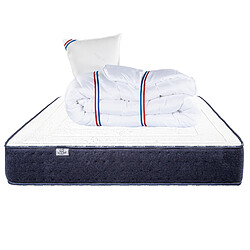 Acheter LUXURY LITERIE Matelas 90x190 cm, Nuage, 24 cm, mousse mémoire de forme, mi-ferme, face été/hiver + 1 oreiller + couette