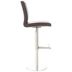 Non Tabouret de bar Cadiz simili cuir acier inoxydable