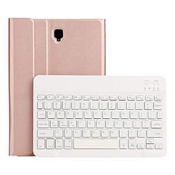 Wewoo ST830S Bluetooth 3.0 Texture de laine fine Cuir PU ABS Détachable Sept Étui Rétro-éclairage Clavier en pour Samsung Galaxy Tab S4 10.5 pouces T830 / T835avec fente stylo et support Or rose 