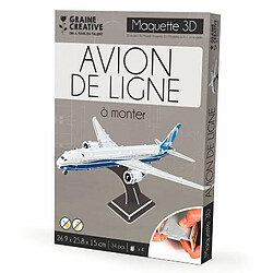 Graines Creatives Maquette Avion de ligne à construire soi-même