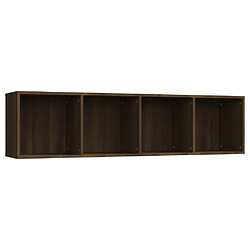 vidaXL Bibliothèque/Meuble TV Chêne marron 143x30x36cm Bois ingénierie