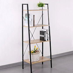 The Home Deco Factory Etagère en mélamine et métal - L.60 x H.148 cm - Noir