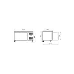 AFI COLLIN LUCY? Table Réfrigérée Pâtissière Positive Inox - 600 x 400 - AFI Collin Lucy