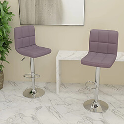 vidaXL Tabourets de bar lot de 2 taupe tissu 