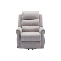 Acheter Vente-Unique Fauteuil massant en tissu avec releveur électrique - Beige - LOVARI