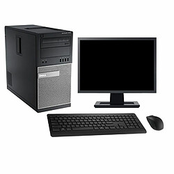 PC Tour Dell 7010 Ecran 27" Intel i5-2400 RAM 16Go SSD 120Go Windows 10 Wifi - Occasion