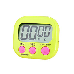 1 Pc Minuterie De Cuisine Numérique Clair Gros Chiffres 0-99 Min Pour Horloge De Bureau De Cuisine Jaune