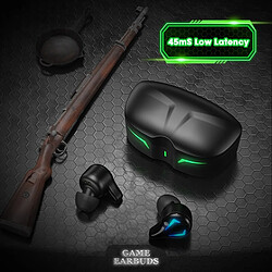 Universal TWS Gaming Bluetooth Headset Low Latency Wireless Headset LED Longue Durée de Vie Casque Basses Voix Positionnement Pubg Casque d'oreille Mipiblu Casque d'oreille