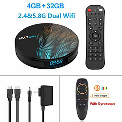 Smart Tv Box Hk1 Max Android 9.0 4 Go 128 Go 64 Go 32 Go Rockchip 4K Wifi Netflix Android Tv Set Top Box Noir_4 Go 64 Go pas cher