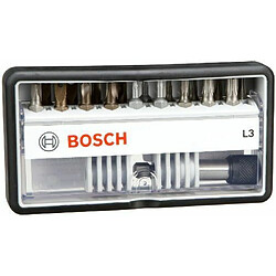 Bosch 2607002569 Embouts de vissage courts qualité extra-dure Robust Line, set de 18 pièces + 1 (L) Longueur 25 mm, TH7; TH8; TH9; TH10; TH15; TH20; TH25; TH27; TH30; TH40; TW1; TW2; TW3; TW4; SP6; SP8; SP10; R2; 25 mm