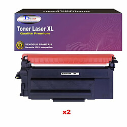 T3AZUR- 2x Toners compatibles avec brother HL-L5210DN, HL-L5210DNT, HL-L5210DNTT, TN-3600XXL Noir (11 000 pages) 