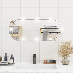 Maison Chic Miroir mural avec lumières LED | Miroir Décoration pour Maison Salle de Bain 35x80 cm verre ovale -GKD23964