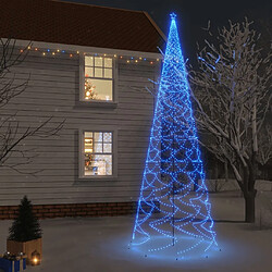 vidaXL Sapin de Noël avec piquet 3000 LED Bleues 800 cm 