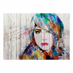 Paris Prix Papier Peint Wooden Portrait 105 x 150 cm