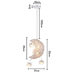 Stoex Suspension Luminaire Moderne 20CM Lampe À Suspension Lune Plafonnier Rétro Vintage Pour Couloir, Chambre À Coucher, Salon, Cuisine pas cher