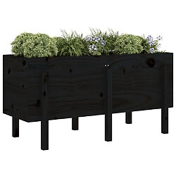 Avis Maison Chic Jardinière,Lit surélevé de jardin - Bac à fleurs - pot de fleur noir 121x50x57 cm bois de pin massif -GKD19425