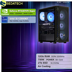 Sedatech PC Gamer Pro • Intel i9-12900KF • RTX4070Ti Super • 32Go RAM • 2To SSD M.2 • sans OS