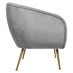 Avis Atmosphera, Createur D'Interieur Fauteuil "solaro" en velours plissé atmosphera - gris