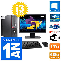 PC Fujitsu E720 DT Ecran 22" Intel i3-4130 RAM 4Go Disque 1To Windows 10 Wifi · Occasion 