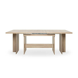 ANCONA Table a manger XXL extensible de 8 a 12 personnes classique decor chene sonoma - L 160 / 310 x l 90 cm pas cher