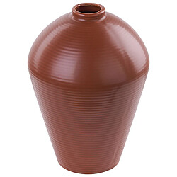 Beliani Vase à fleurs XANTHI fait à la main Céramique 22 cm Marron