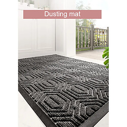 LUUCOZK Tapis de porte avant antidérapant pour entrée intérieure – Marron-45x75cm