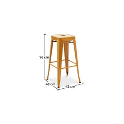 Acheter ICONIK INTERIOR Tabouret de bar - Design industriel - 76cm - Nouvelle édition- Stylix Bleu clair