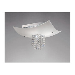 Luminaire Center Plafonnier Nyla 5 Ampoules chrome poli/verre/cristal