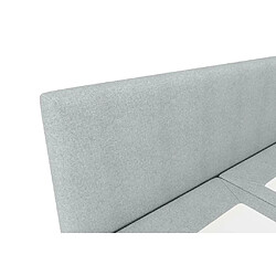 Acheter Vente-Unique Ensemble complet boxspring tête de lit + sommier + matelas + surmatelas - 180 x 200 cm - Tissu - Gris clair - ONAN de YSMÉE