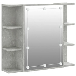 Helloshop26 Armoire à miroir avec led 70 x 16,5 x 60 cm gris 02_0006674 