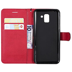 Acheter Etui en PU rouge pour votre Samsung Galaxy J6 (2018)