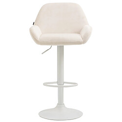 Avis Non Lot de 2 tabourets de bar Braga velours blanc