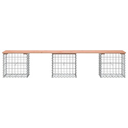 Avis Maison Chic Banc de jardin | Banquette de jardin | Chaise Relax design gabion 203x44x42cm bois massif de douglas -MN29919