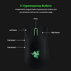 Universal Viper Gaming Mouse Deathadder Souris de souris de jeu filaire essentiels 6400dpi Souris de capteur optique 5