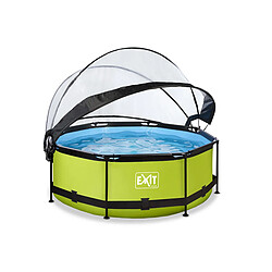 Piscine tubulaire Lime ronde 2,44 x 0,76 m avec dôme - Exit Toys