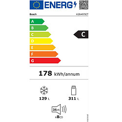 Réfrigérateur combiné 70cm 440l nofrost inox - KGN497ICT - BOSCH