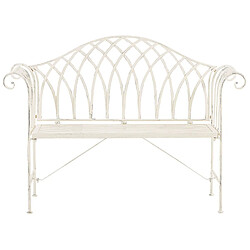 Beliani Banc Métal 130 cm Blanc MILAZZO