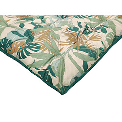 Vente-Unique Edredon matelassé tropical en velours - L. 200 x P. 90 cm - Multicolore - TOOMAI