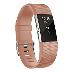 Wewoo Bracelet pour montre connectée Dragonne sport ajustable carrée FITBIT Charge 2 Champagne Gold 