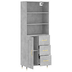 Acheter Maison Chic Buffet,Meuble de Rangement,commode pour salon,Cuisine Gris béton 69,5x34x180 cm Bois d'ingénierie -MN68334