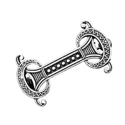 2x Broche Épingle à Capuchon Boucle Médiévale Amulette Nordique Viking Bijoux Style Collection Viking pas cher